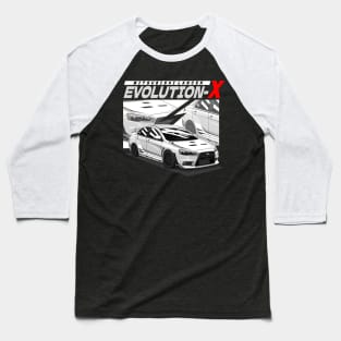 MITSUBISHI LANCER EVOLUTION-X (WHITE) Baseball T-Shirt